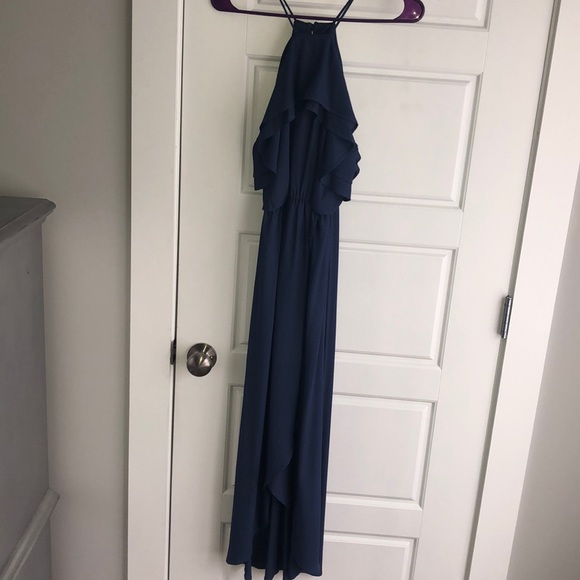 Navy high low dress - Picture 2 of 6